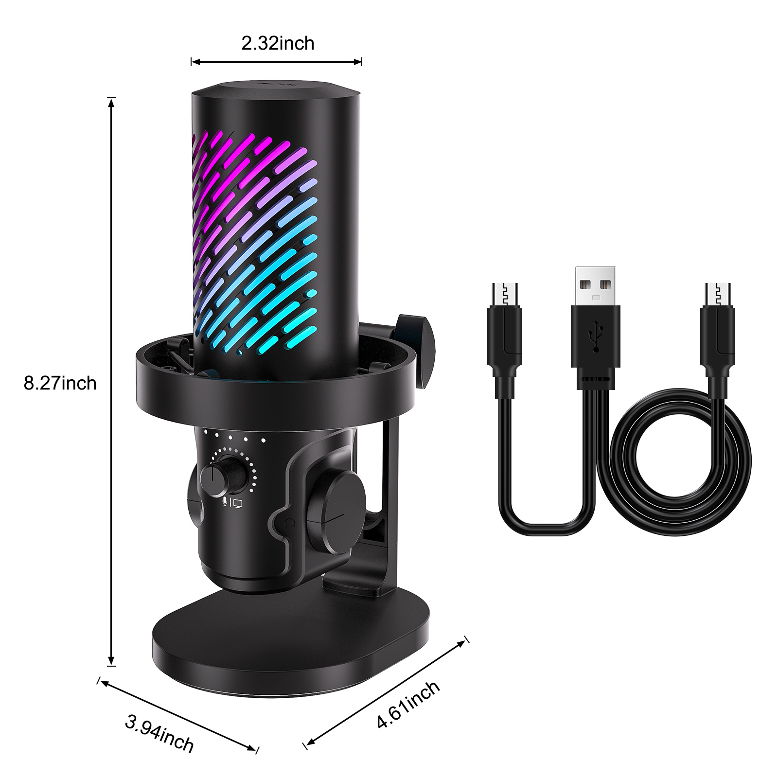 Pc Gaming Youtuber - Tenlamp CG1 RGB USB Streaming Microphone