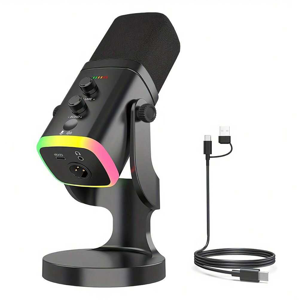 XLR/USB Dynamic Microphone for - Pc Gaming Youtuber 评论和价格