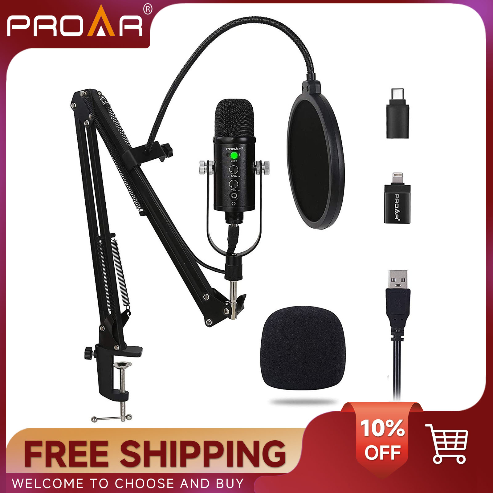 BM86 USB Condenser Microphone  - Pc Gaming Youtuber 评论和价格