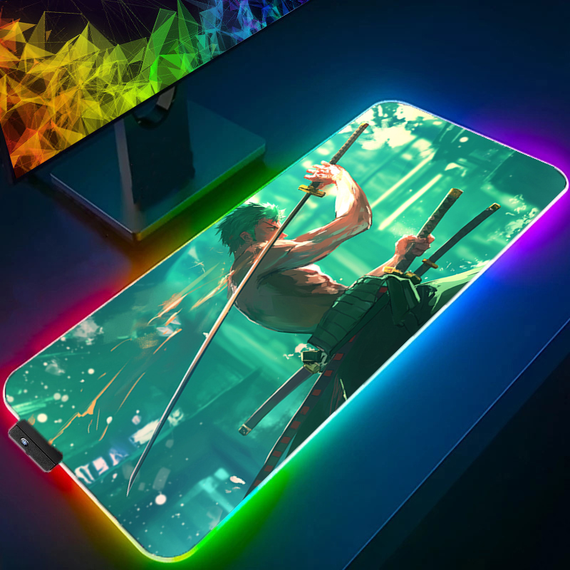 ONE PIECE Zoro Mouse Pad RGB G - Rgb Mousepad 评论和价格