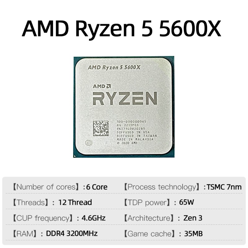 Socket AM4 Processor Ryzen 5 5 - Pc Gaming Watt 评论和价格