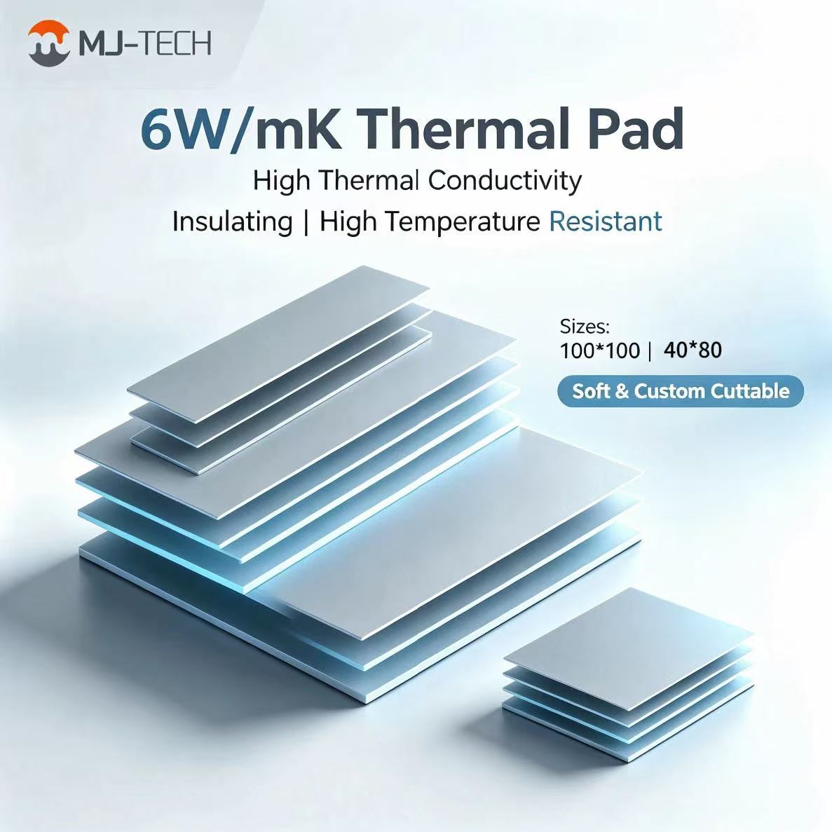 MJ-TECH 6W/mK Thermal Pad Non- - Laptop Cooling Pad 评论和价格