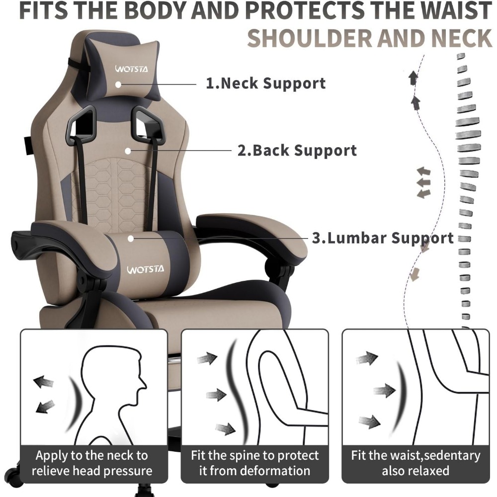 Ergonomic Gaming Chair with Ma - Gaming Chair 评论和价格