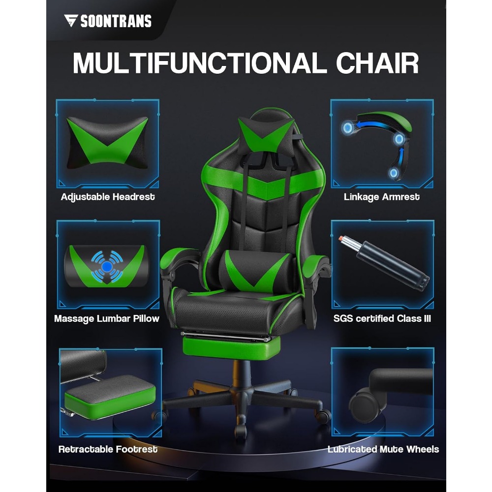 Ergonomic Gaming Chair with Fo - Gaming Chair 评论和价格