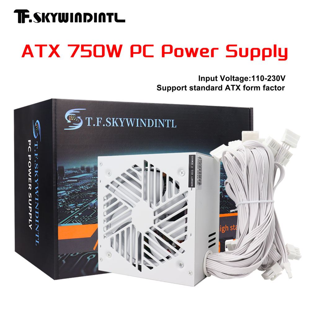 White 750W PSU PC Power Supply - Pc Gaming Watt 评论和价格